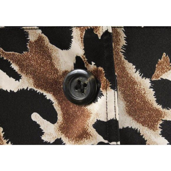 PECK & PECK COLLECTION Leopard Print Satin 3 Button Blazer Women's Size 14 - Picture 4 of 6